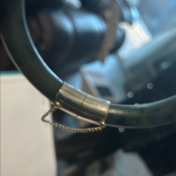 Jade (tested by presidium) Bangle Bracelet metal ? - Picture 2 of 3